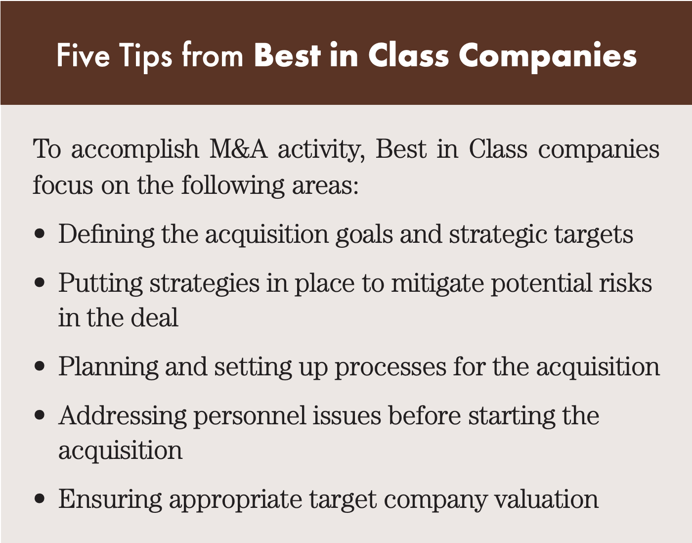 MERGERS & ACQUISITIONS: Reasons, Risks & Rewards